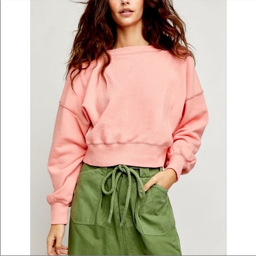 Free People Coral Sweatshirt